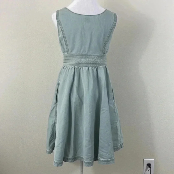 Radcliffe London sleeveless denim button dress size 6 - Picture 3 of 7